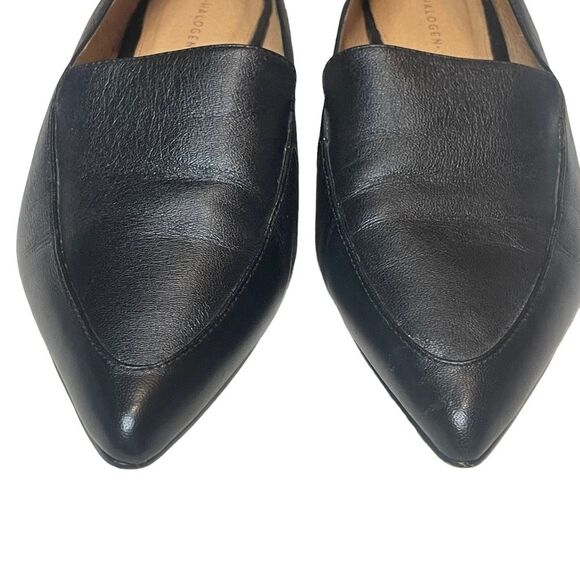 Halogen Kendra Black Pointed Toe Leather Flats, size 8 - Picture 3 of 12